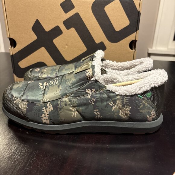 Stio Men’s Colter Mountain Slipper Green Camo Fleece Lined Size 12 New - Picture 5 of 9